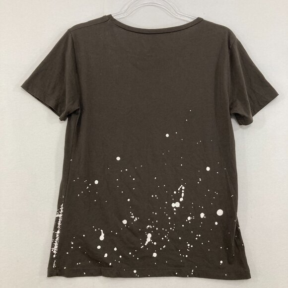 Chasor Anthropologie Small New York Graphic Brown Stretch Short Sleeve Tee - Picture 6 of 8